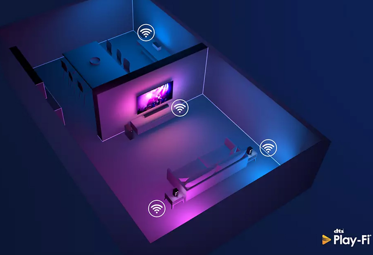 Η τηλεόραση τοποθετημένη σε έναν χώρο.